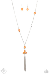 Paparazzi ~ Eden Dew ~ Orange Necklace Set (Fashion Fix Exclusive)