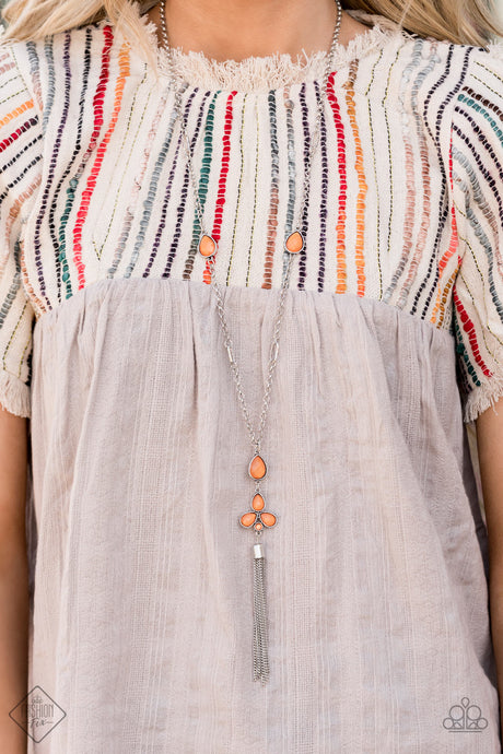Paparazzi ~ Eden Dew ~ Orange Necklace Set (Fashion Fix Exclusive)