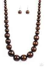 Load image into Gallery viewer, Paparazzi ~ Effortlessly Everglades ~ Brown Wooden Bead Necklace Set