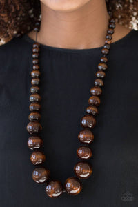 Paparazzi ~ Effortlessly Everglades ~ Brown Wooden Bead Necklace Set