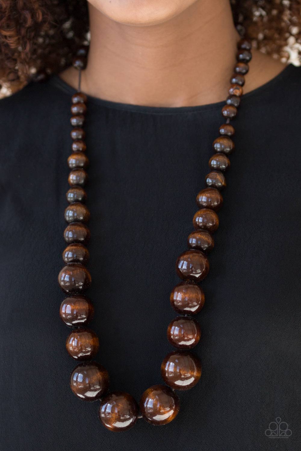 Paparazzi ~ Effortlessly Everglades ~ Brown Wooden Bead Necklace Set
