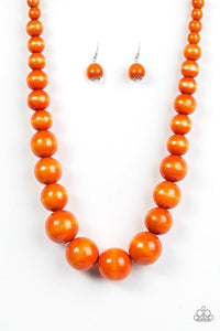 Paparazzi ~ Effertlessly Everglades ~ Pink Wooden Bead Necklace Set