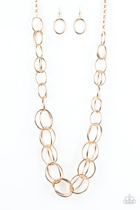 Paparazzi - Elegantly Ensnared - Gold Necklace Set - Klassy Jewelz Boutique
