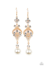 Load image into Gallery viewer, Paparazzi ~ Elegantly Extravagant ~ Gold Pearl Earrings