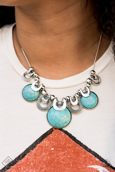 Paparazzi ~ Elemental Goddess ~ Blue Turquoise Necklace and Bracelet Set ( Fashion Fix Exclusive)