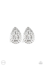 Load image into Gallery viewer, Paparazzi - Elite Edge - White Clip-On Earrings -$5.00
