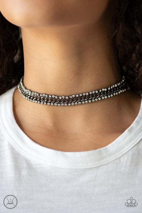 Paparazzi ~ Empo-HER-ment ~ Black Choker Necklace