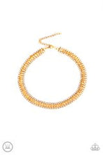 Load image into Gallery viewer, Paparazzi ~ Empo-HER-ment ~ Gold Choker Necklace Set