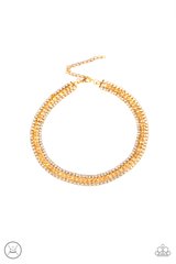 Paparazzi ~ Empo-HER-ment ~ Gold Choker Necklace Set