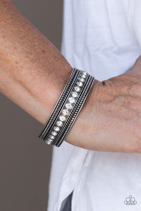 Paparazzi ~ Empress Etiquette ~ White Cuff Bracelet