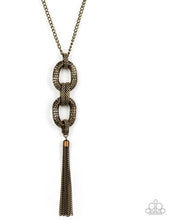 Load image into Gallery viewer, Paparazzi ~ Enmeshed In Mesh ~ Brass Necklace Set