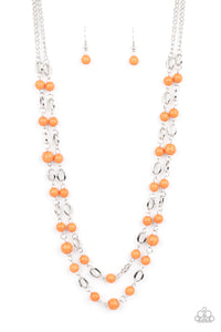Paparazzi - Essentially Earthy - Orange Necklace Set