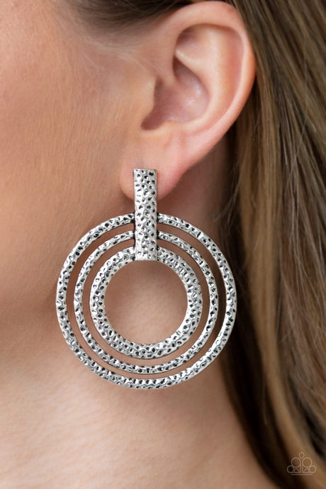 Paparazzi ~ Ever Elliptical ~ Silver Post Earrings