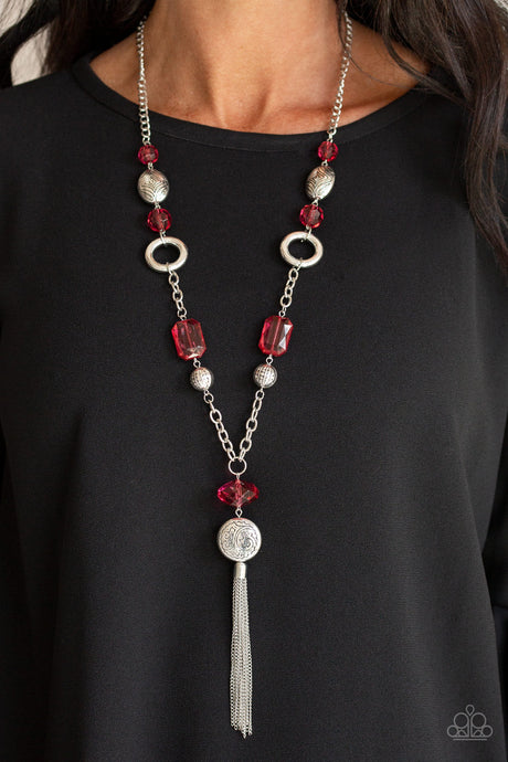 Paparazzi ~ Ever Enchanting ~ Red Necklace Set