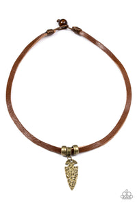 Paparazzi ~ Every CAVEMAN For Himself ~ Men's Brass Urban Necklace