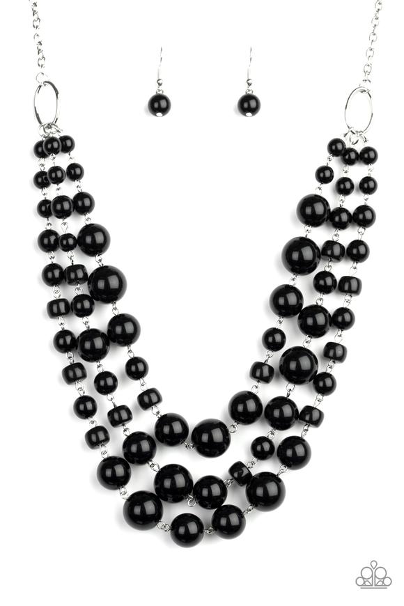 Paparazzi - Everyone Scatter! - Black Necklace - Klassy Jewelz Boutique