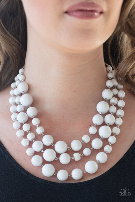 Paparazzi - Everyone Scatter! - White Necklace - Klassy Jewelz Boutique