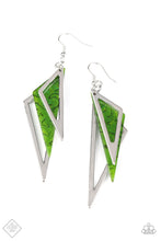 Load image into Gallery viewer, Paparazzi ~ Evolutionary Edge ~ Green Earrings (Fashion Fix Exclusive)