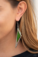 Load image into Gallery viewer, Paparazzi ~ Evolutionary Edge ~ Green Earrings (Fashion Fix Exclusive)