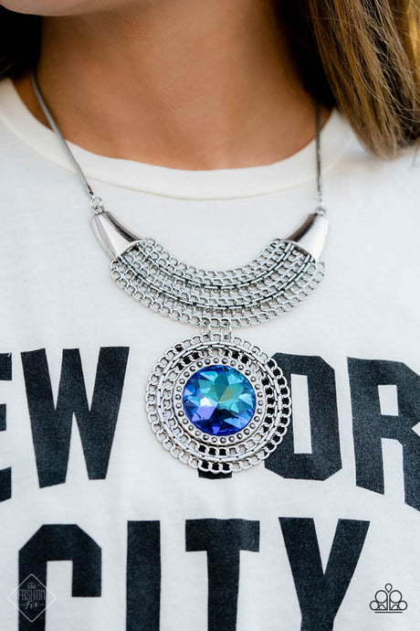 Paparazzi ~ Excalibur Extravagance ~ Blue Necklace Set (Fashion Fix Exclusive)