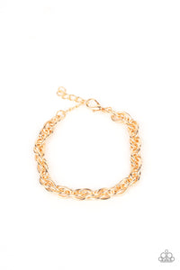 Paparazzi ~ Extra Entrepreneur ~ Men's Gold Urban Necklace and Bracelet Set