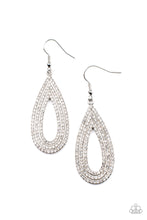 Load image into Gallery viewer, Paparazzi ~ Exquisite Exaggeration ~ White Earrings