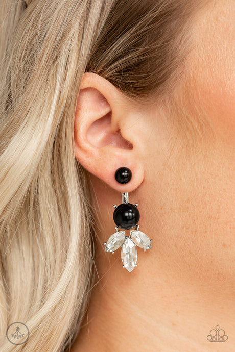 Paparazzi ~ Extra Elite ~ Black Double-Sided Post Earrings