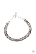 Load image into Gallery viewer, Paparazzi ~ Extra Extraordinary ~ Men&#39;s Silver Necklace and Bracelet Set