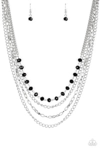 Paparazzi ~ Extravagant Elegance ~ Black Necklace Set