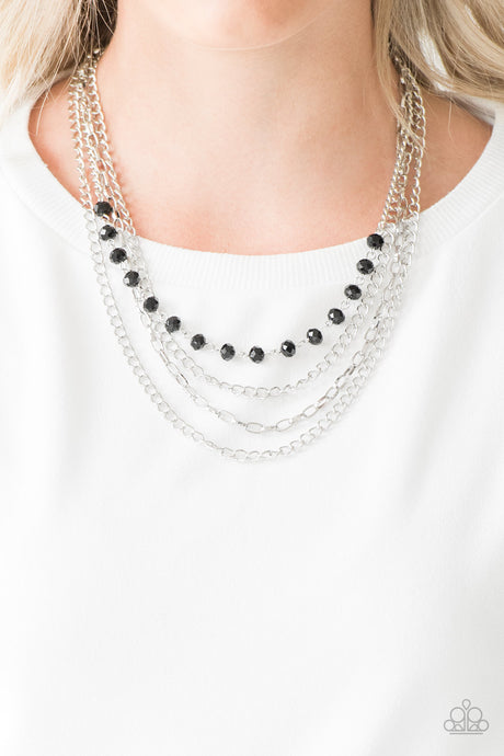 Paparazzi ~ Extravagant Elegance ~ Black Necklace Set