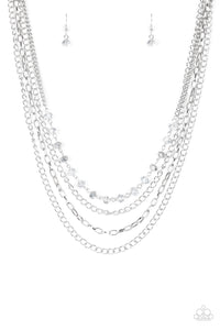 Paparazzi ~ Extravagant Elegance ~ Silver Necklace Set