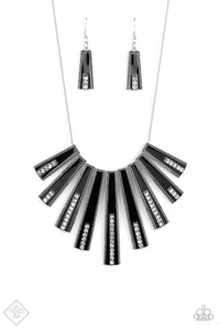 Paparazzi ~ Fiercely 5th Avenue ~ Fashion Fix Complete Trend Blend ~ Black Necklace Set