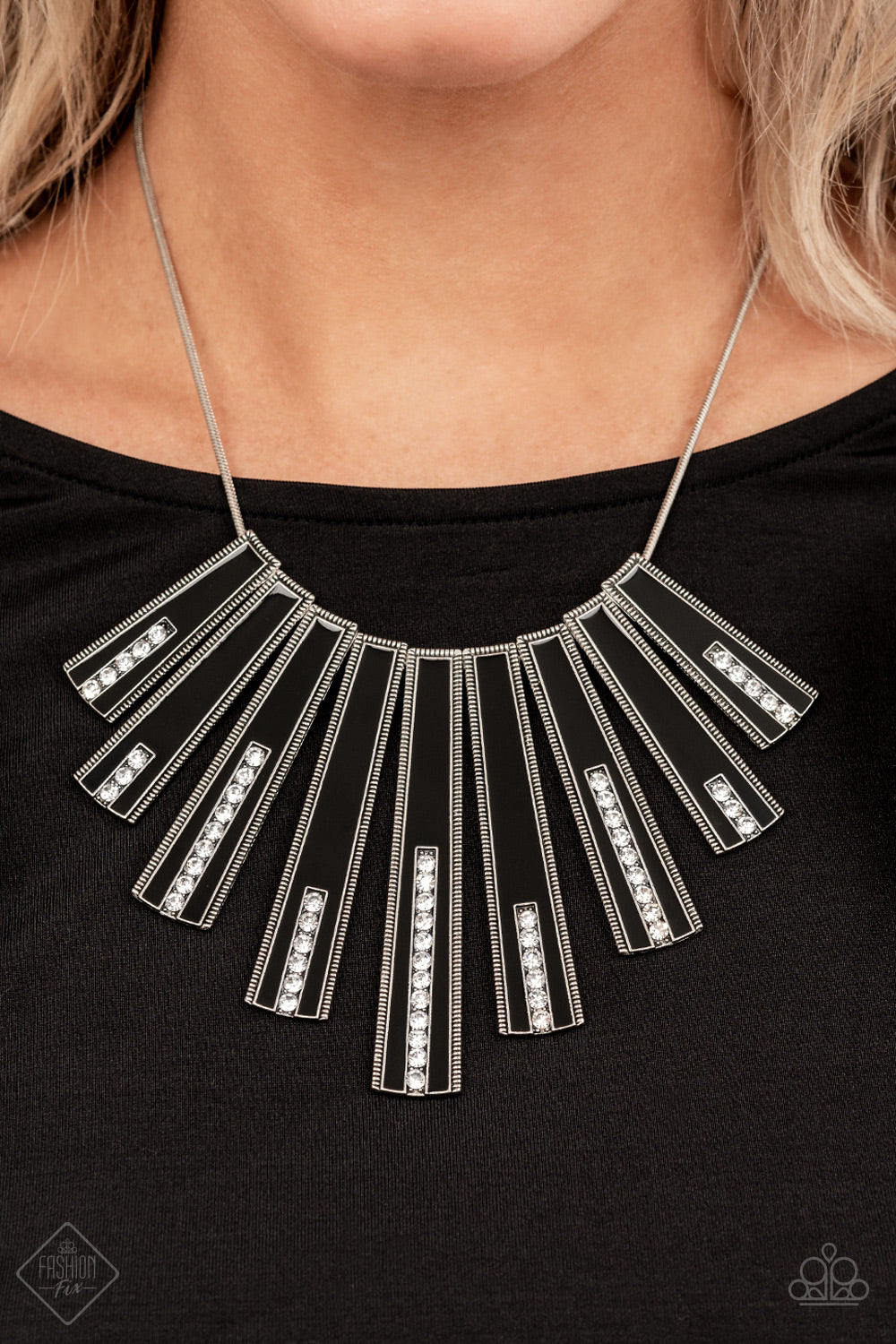 Paparazzi ~ FAN-tastically Deco ~ Black Necklace Set (Fashion Fix Exclusive)