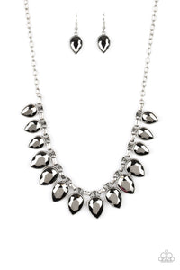 Paparazzi - FEARLESS is More - Silver Necklace - Klassy Jewelz Boutique