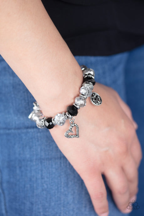 Paparazzi ~ Fabulously Flirty ~ Black Bracelet
