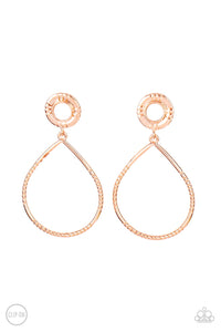 Paparazzi - Fairytale Finish - Copper Clip-on Earrings