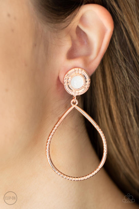 Paparazzi - Fairytale Finish - Copper Clip-on Earrings