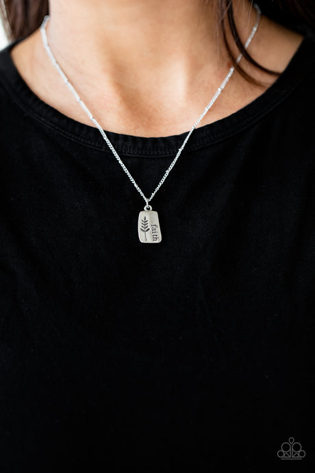 Paparazzi ~ Faith Over Fear ~ Silver Inspirational Necklace Set