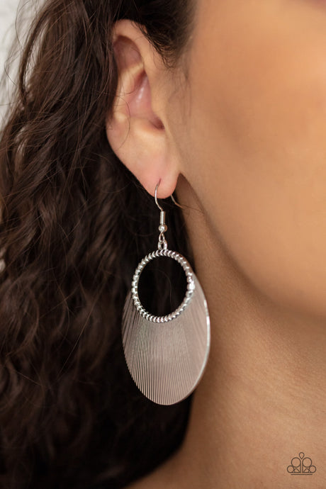 Paparazzi ~ Fan Girl Glam ~ Silver Earrings