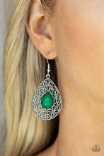 Load image into Gallery viewer, Paparazzi ~ Fanciful Droplets ~ Green Earrings