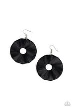 Load image into Gallery viewer, Paparazzi ~ Fan the Breeze ~ Black Earrings