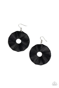 Paparazzi ~ Fan the Breeze ~ Black Earrings