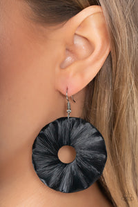 Paparazzi ~ Fan the Breeze ~ Black Earrings