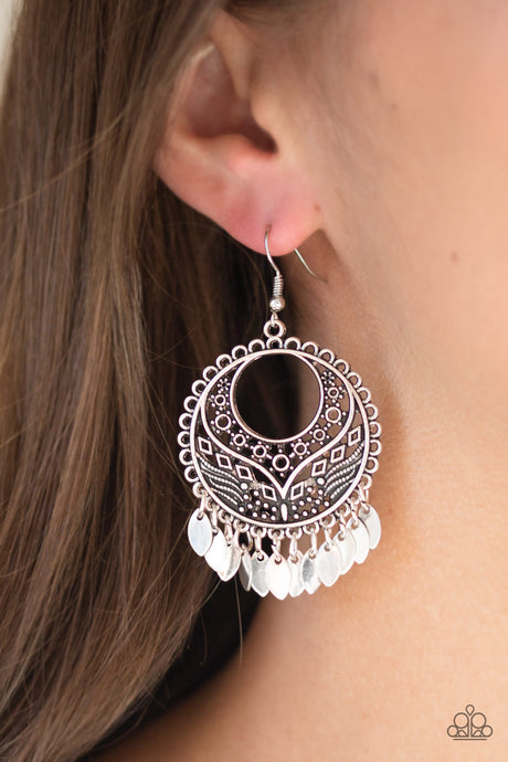 Paparazzi ~ Far Off Horizons ~ Silver Earrings