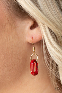 Paparazzi ~ Fashionista Fever ~ Red Acrylic Necklace Set