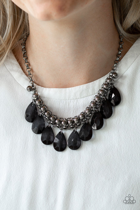 Paparazzi ~ Fashionista Flair ~ Black Necklace Set