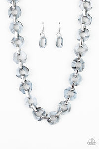 Paparazzi ~ Fashionista Fever ~ Black  Acrylic Necklace Set