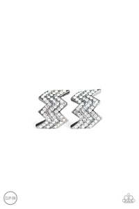 Paparazzi ~ Fast as Lightning ~ Black Clip-On Earrings
