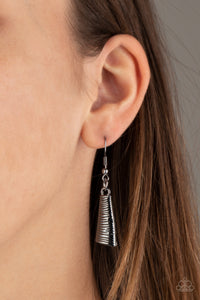 Paparazzi ~ Feast or Famine ~ Black Gunmetal Crescent-Shaped Necklace Set