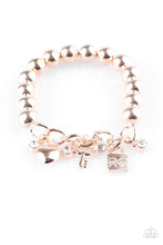 Load image into Gallery viewer, Paparazzi - Feelin Flirtatious - Rose Gold Charm Bracelet